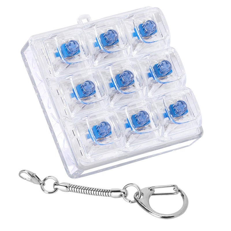 Axlksia Keyboard Fidget Toy Fidget Clicker Keyboard Fidget Keychain Button Fidget Gifts for Adults to Relieve Stress and Pass Time Style E - Image 3