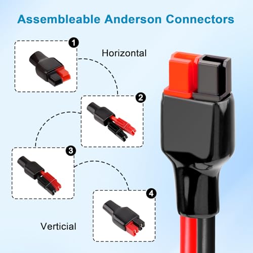 XRDS -RF XRDS RF 10AWG Solar Panel to AndersonStyle Connector Extension Cable 10FT Tinned Copper Wire 600V Rated HighTemperature Resistance for Solar Power Systems and Battery Connections - Image 3