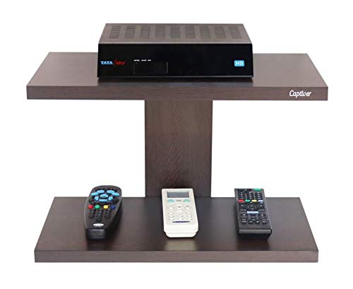 Captiver Engineered Wood Wall Mounted Set Top Box Stand Holder Shelf (Tier 2, Wenge) Living Room Shelves Keeping Wi-fi Sttop Antique Display Office Bedroom Kitchen Racks Storage - Image 3