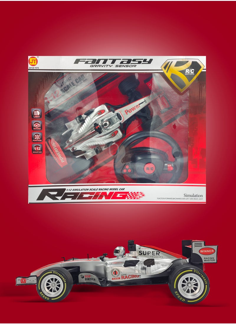 JIAYUE - Remote Controlled 1:12 Scale F1 Racing Car Toy High Speed Model with Steering Wheel Controller - Image 1