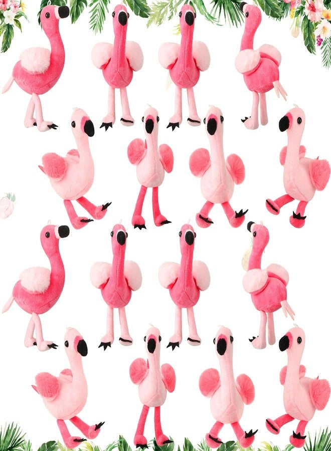 سكايليتي مجموعة سكايليتي من 16 قطعة من سلاسل مفاتيح فلامنجو قطيفة، فلامنجو وردي لطيف، هدايا حفلات، لعبة حيوان محشو 6 بوصات، زينة معلقة، لوازم زينة حفلات الشاطئ الصيفية، أعياد ميلاد النساء، حفلات استقبال المولود - Image 1