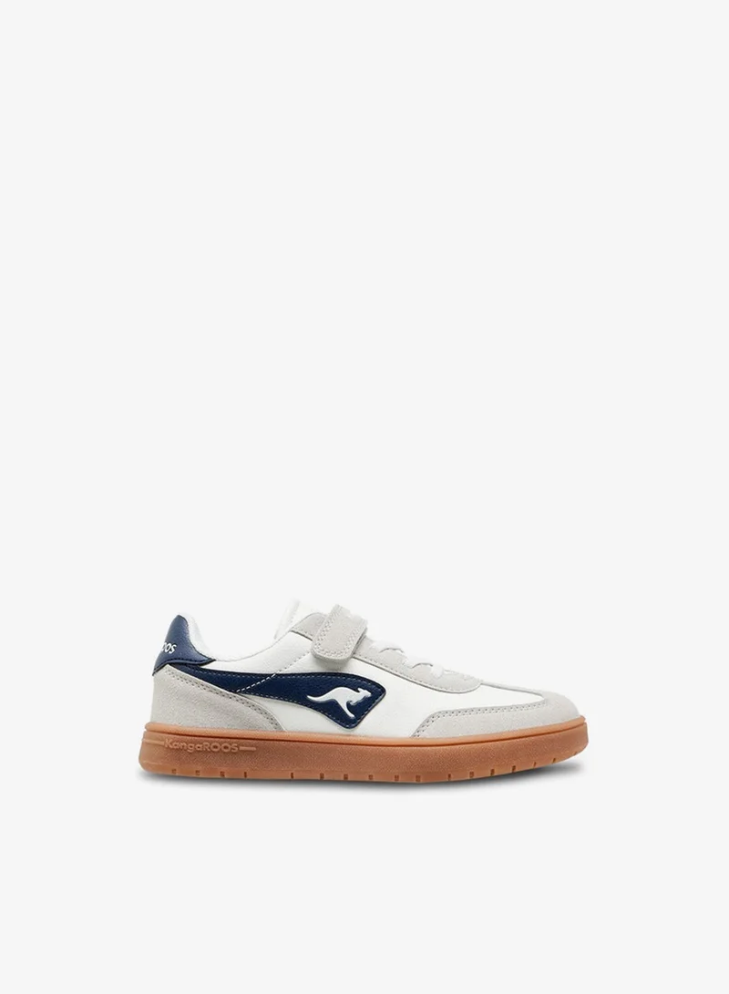 kangaROOS Boys' Panelled Sneakers with Hook and Loop Closure