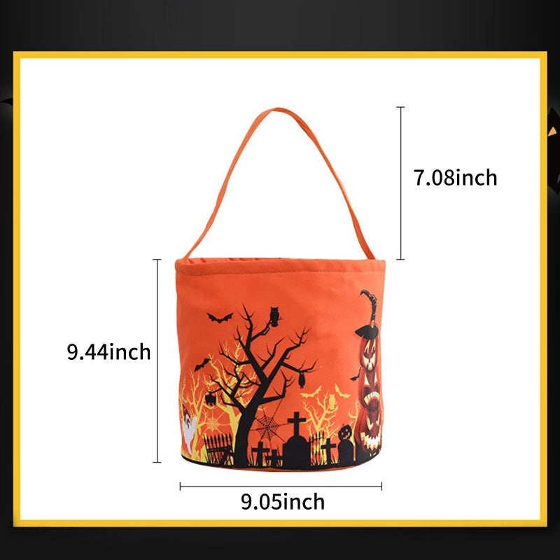 LED Light Up Halloween Bucket Halloween Tote Bags With handle 3 Light Modes Reusable Halloween Candy Bags Gift Bags for Children Halloween Themed Party - Image 3