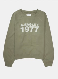 American Eagle AE Raglan-Sleeve Graphic Sweatshirt  - Image 3