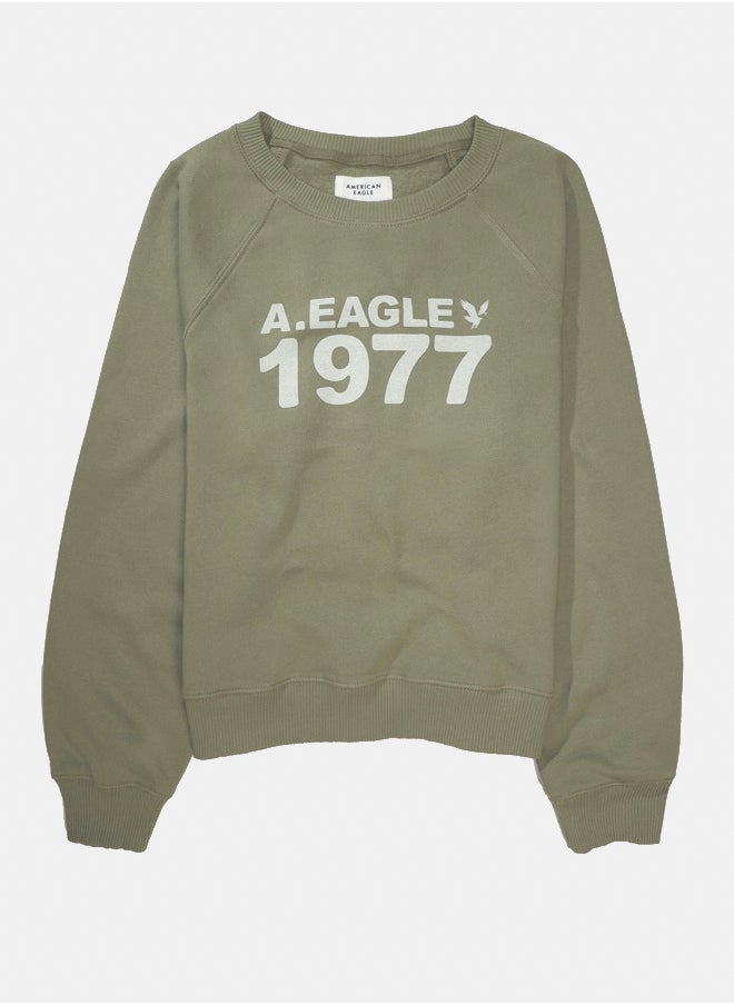 American Eagle AE Raglan-Sleeve Graphic Sweatshirt  - Image 3