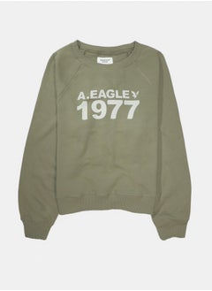 American Eagle AE Raglan-Sleeve Graphic Sweatshirt  - Image 2