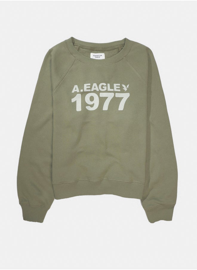 American Eagle AE Raglan-Sleeve Graphic Sweatshirt  - Image 2