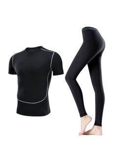 Swimsuit Women's Split Large Size Conservative Swimming Trunks For Chubby Girls Long-sleeved Trousers For Students Sunscreen Diving Suit-Color:Women-Two-piece (short Sleeve)-Size:3XL