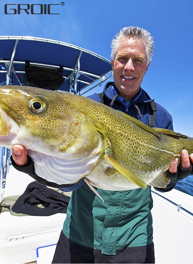 GROIC Lures Set Hard Sea Fishing Rod and Reel Combos, Portable Telescopic Fishing Rod and Reel Combo Kit, with Carrier Bag, Fishing Gear, Fishing Lures, Complete Sea Pole Kit - Image 5