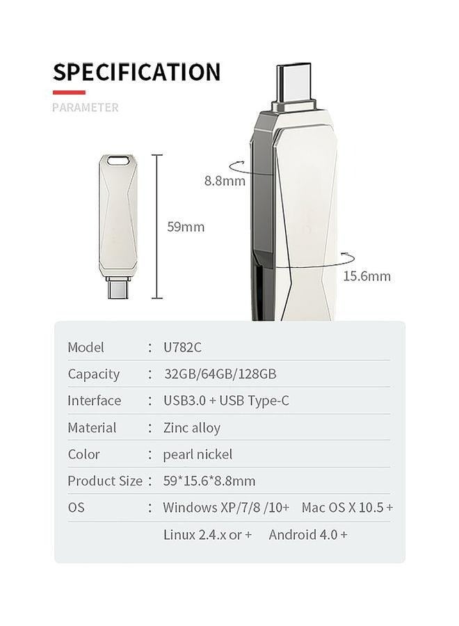Type-C and USB Double Interface Flash Drive 128G - Image 4