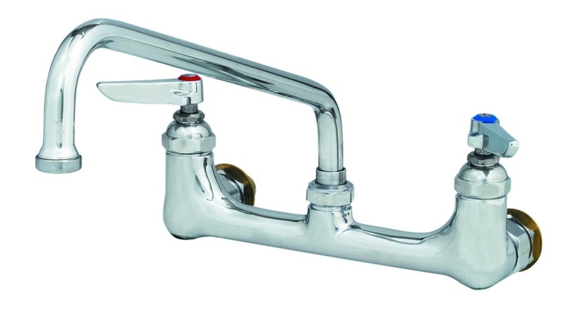 T&S Brass B-0231-CC B-0231-Cc, Double Pantry Faucet, Wall Mount, 8-Inch Centers, 12-Inch Swing Nozzle (062X), 1/2-Inch Npt Male Inlets - Image 4