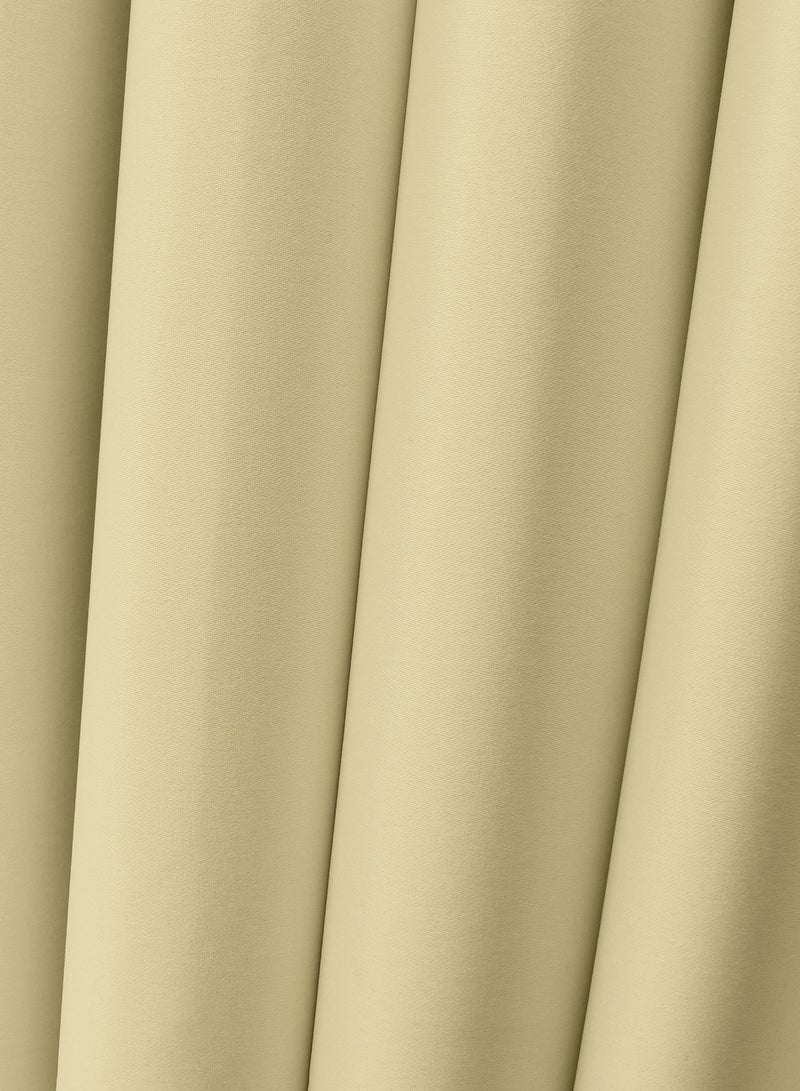 Black kee 2 piece 100% Blackout Satin Curtains with Grommets for Living Room, Bedroom Kids Bedroom Study Exhibition Hall with Silicon Finish Sound and Heat Insulation - Image 2