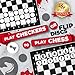 Swooc Games 3in1 Giant Chess Checkers Chess Tac Toe Game with Mat 4ft x 4ft MachineWashable Canvas 5 Big Foam Discs Giant Chess Set Outdoor Checkers Board Game for Adults Kids - Image 3