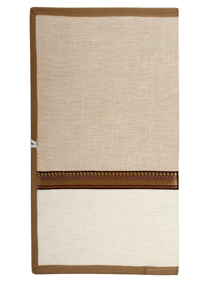 مجلدات ملفات من القماش المطبوع من FutureX للشهادات، حامل للمستندات، مجلد مؤتمرات من الجوت (المقاس: A4، أبيض ملكي، عبوة من قطعتين) - Image 2