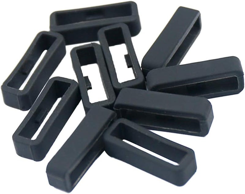 klarako 10Pcs Rubber Watch Strap Loops Black Replacement Watch Bands Keeper Holder Retainer for Garmin Fenix 5/5s/5x Series - Image 1