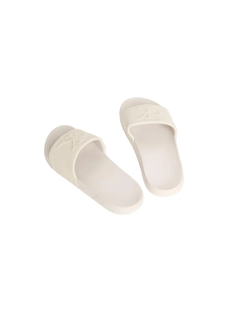 CALVIN KLEIN  Essential Monogram Canvas Slide Sandals for Men | Best Price UAE