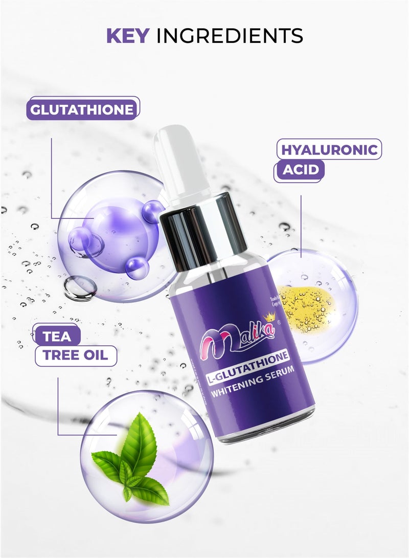 Malika L Glutathione Glowing Korean Serum 5ml | Whitening Serum | Anti Aging Serum | Korean Skin Care - Image 3
