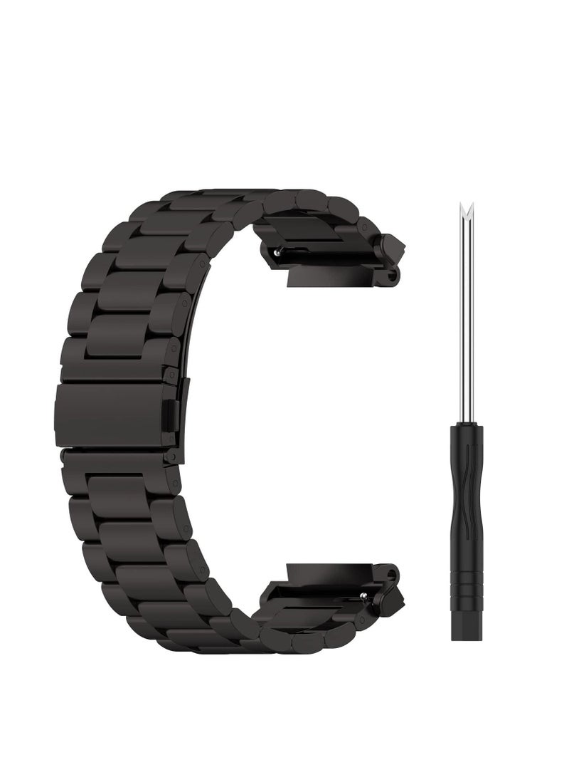 Bands Compatible for Amazfit T-Rex 2 Band Men Metal Adjustable Stainless Steel Cool Wristband Bracelet Accessories Replacement Strap for Amazfit T-Rex 2 Smartwatch - Image 5