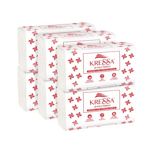 Kressa M Fold Tissue Paper Hand Towels (6 x 150 = 900 Hand Towels) (Pack Of 6) - Image 1