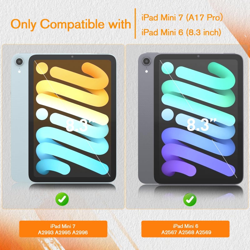 KCT 2 Pack Paperfeel Screen Protector Compatible with iPad Mini 7 (A17 Pro) & iPad Mini 7th/6th (8.3 inch), Anti-Glare & Matte Film for Drawing/Writing, Compatible with Apple Pencil - Image 2