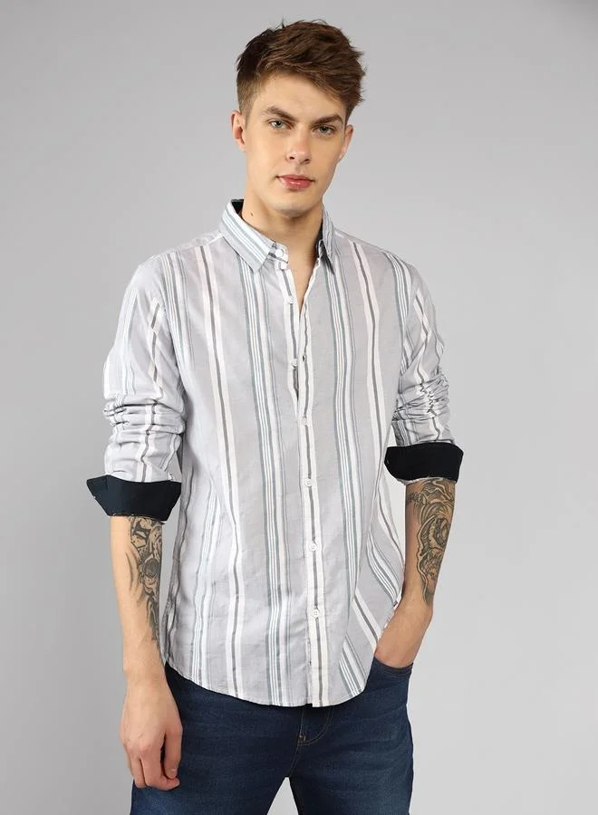 Dennis Lingo Regular Fit Multi Colour Cotton Shirt – Classic and Comfortable