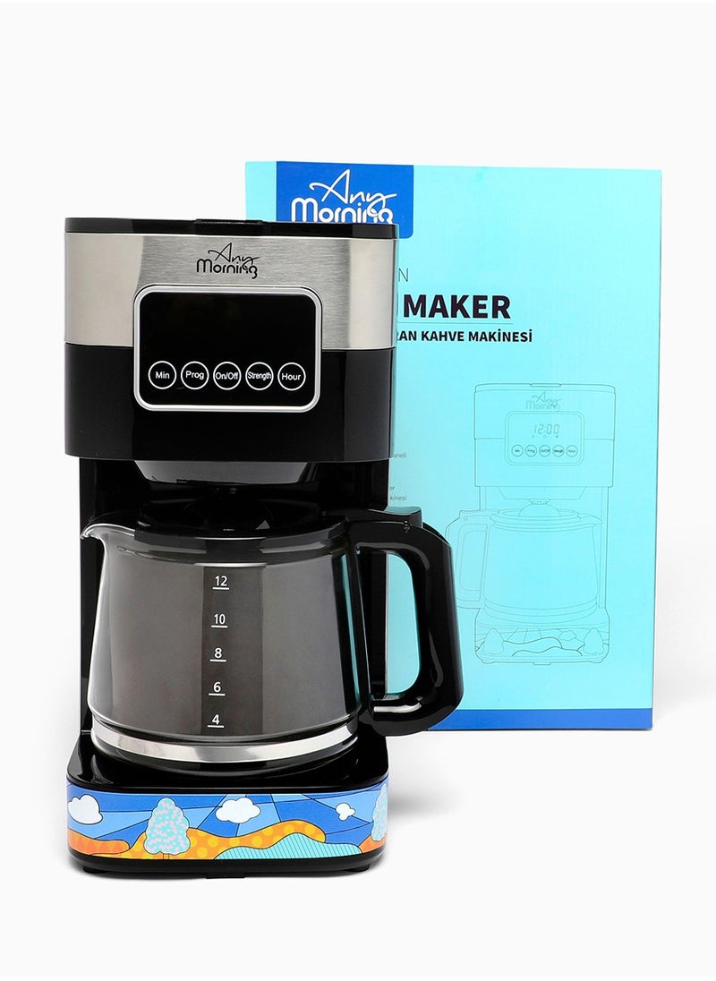Any Morning - Filter Coffee Maker, 10 Cups 1.5L, Programmable Touch Screen Coffee Machine, Auto Start/Off, Anti-Drip Function, Brew Strength Control, Warming Plate, 900W - SH21615S - Image 1
