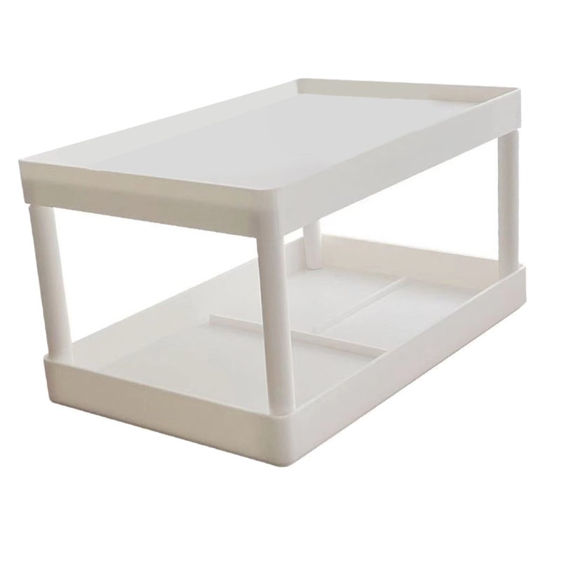 Makeup Stand 2 Layer Organizer Bedroom Office Student Dormitories Desktop Debris Storage Rack Small - Image 2