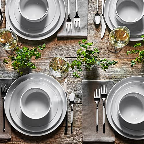 Staub Ceramic Dinnerware 12-pc Set - White - Image 2