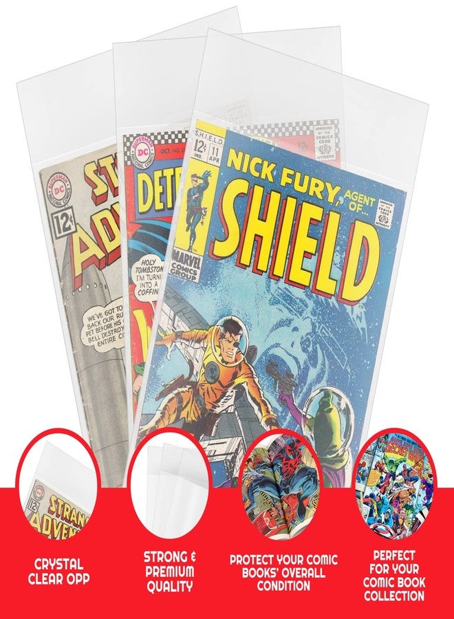 EVORETRO Comic Book Bags and Boards - Silver Age Comic Book Storage with 24 Pt Comic Backing Board for Comic Book Bulk Retail Bags kit (Pack of 100 Each) by EVORETRO - Image 4