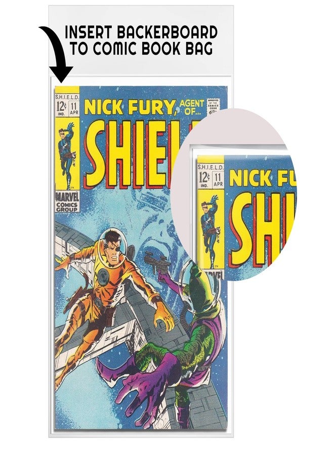 EVORETRO Comic Book Bags and Boards - Silver Age Comic Book Storage with 24 Pt Comic Backing Board for Comic Book Bulk Retail Bags kit (Pack of 100 Each) by EVORETRO - Image 3