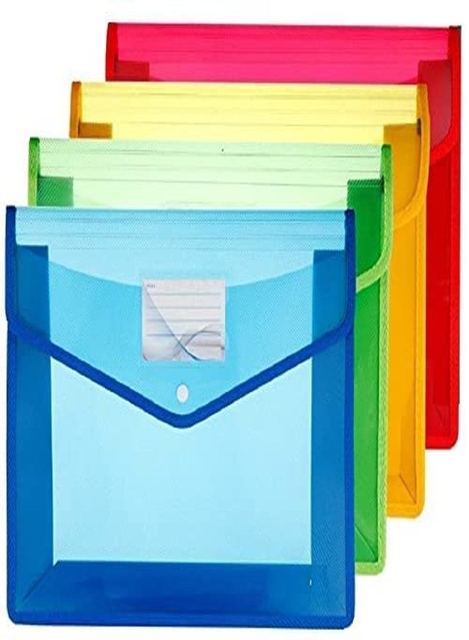 FEDUS Document Holder EnvelopeFolder,File Storage Bag with Snap Button Transparent Plastic File for Certificate File Holder/Document Folder for Certificate Legal Document Organizer (Pack of 6) - Image 1