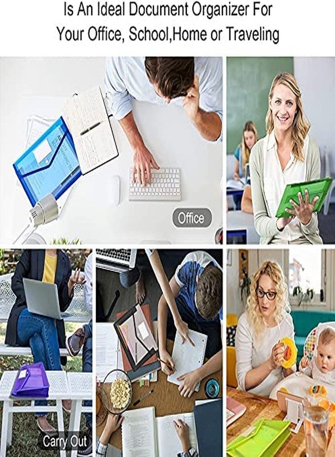 FEDUS Document Holder EnvelopeFolder,File Storage Bag with Snap Button Transparent Plastic File for Certificate File Holder/Document Folder for Certificate Legal Document Organizer (Pack of 6) - Image 5