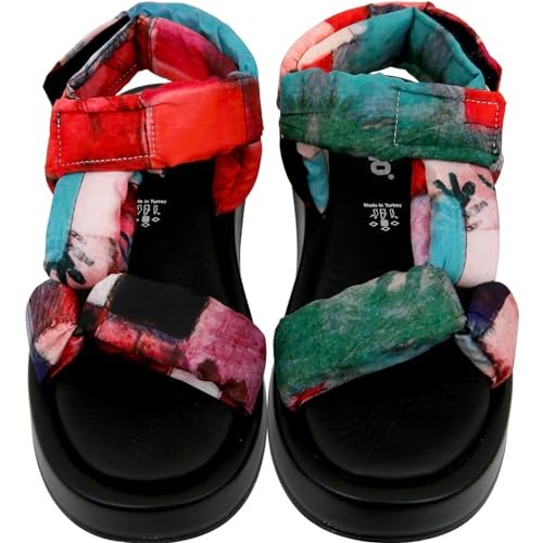 DOGO Platform Sandals Women - Vegan and Handmade Summer Sandals for Women, Grass and Sea Desing, Size 10 - Image 5