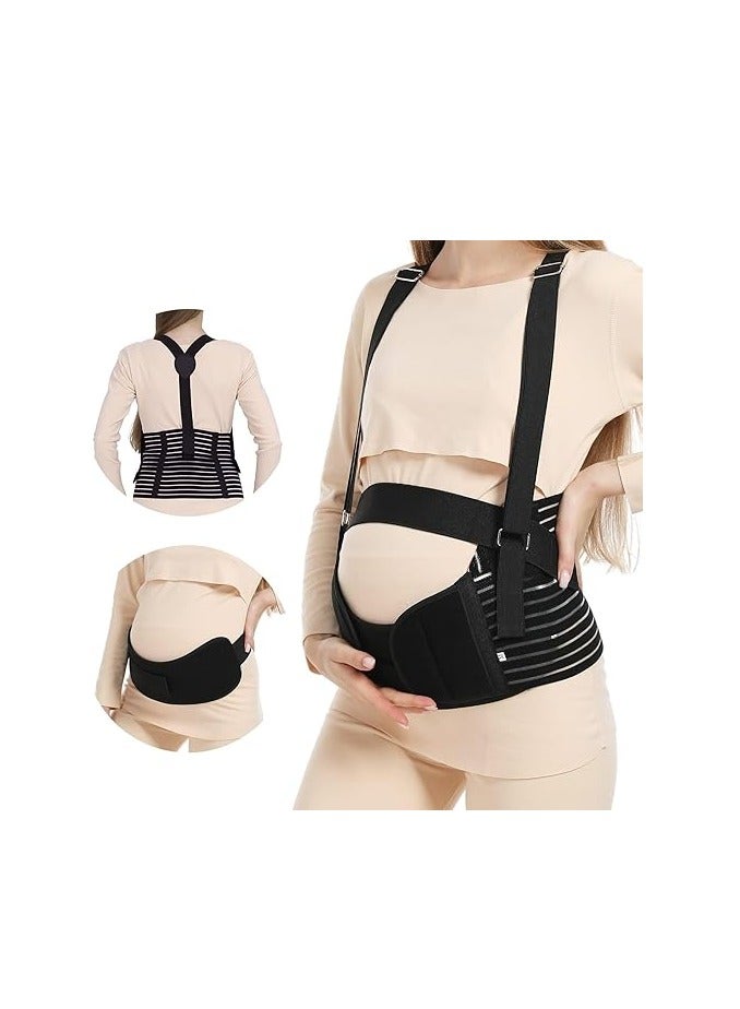 Generic Belly Bands for Pregnant Women - Adjustable Maternity Belt Pregnancy Support, Breathable Abdominal Binder & Back Brace, 360° Support for All Stages of Pregnancy & Postpartum (Black, XL(86-127cm) - Image 1