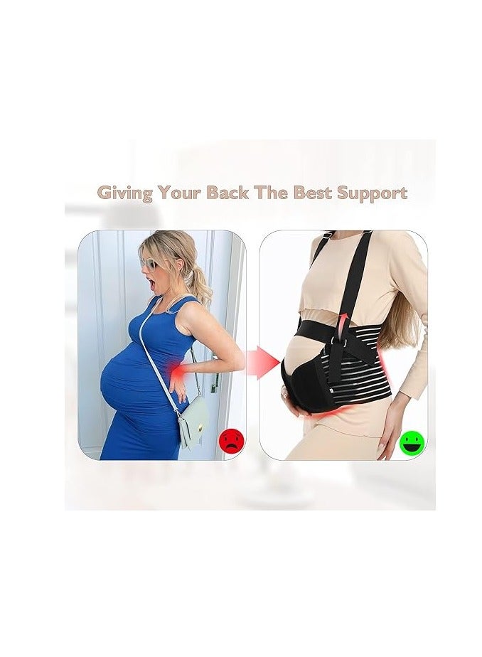 Generic Belly Bands for Pregnant Women - Adjustable Maternity Belt Pregnancy Support, Breathable Abdominal Binder & Back Brace, 360° Support for All Stages of Pregnancy & Postpartum (Black, XL(86-127cm) - Image 2
