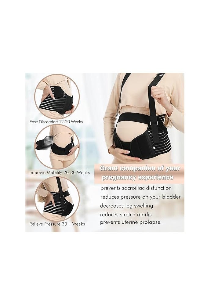 Generic Belly Bands for Pregnant Women - Adjustable Maternity Belt Pregnancy Support, Breathable Abdominal Binder & Back Brace, 360° Support for All Stages of Pregnancy & Postpartum (Black, XL(86-127cm) - Image 3