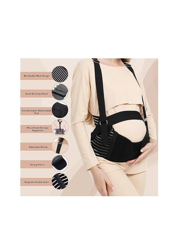 Generic Belly Bands for Pregnant Women - Adjustable Maternity Belt Pregnancy Support, Breathable Abdominal Binder & Back Brace, 360° Support for All Stages of Pregnancy & Postpartum (Black, XL(86-127cm) - Image 5