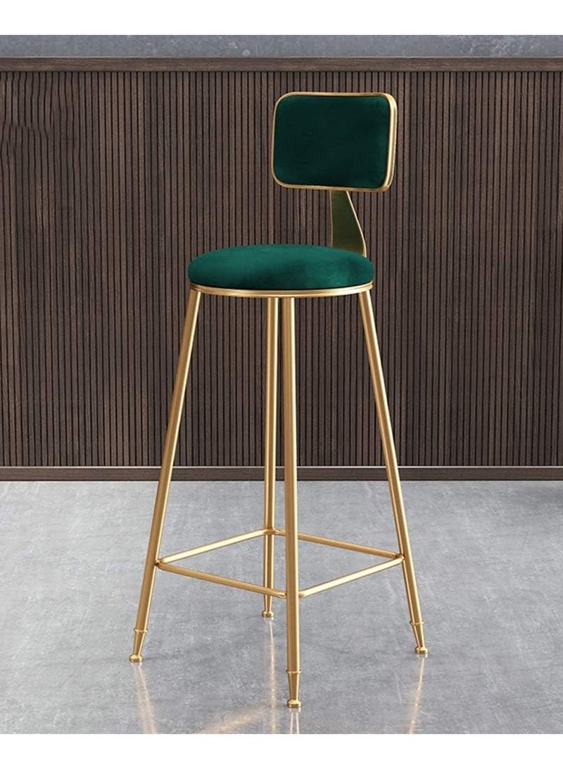DubaiGallery Nordic bar chair light luxury home island golden bar stool modern minimalist high chair bar chair back bar stool  - Image 1