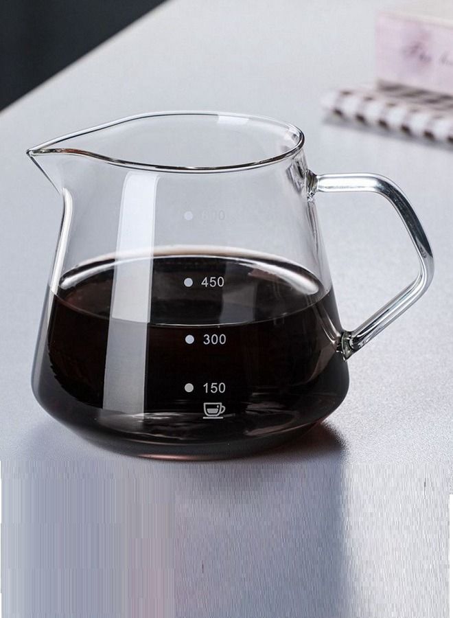 HOMESTAR V60 600ml Glass Coffee Pot with Tick Marks For Drip Maker Dripper - Image 2
