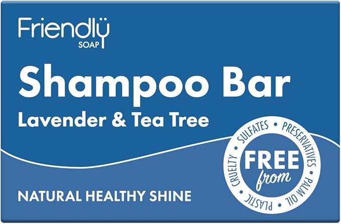 Friendly Soap Handmade Natural Lavender Tea Tree Shampoo Bar Antibacterial Rich Nourishing 95g Pack of 2 - Image 5