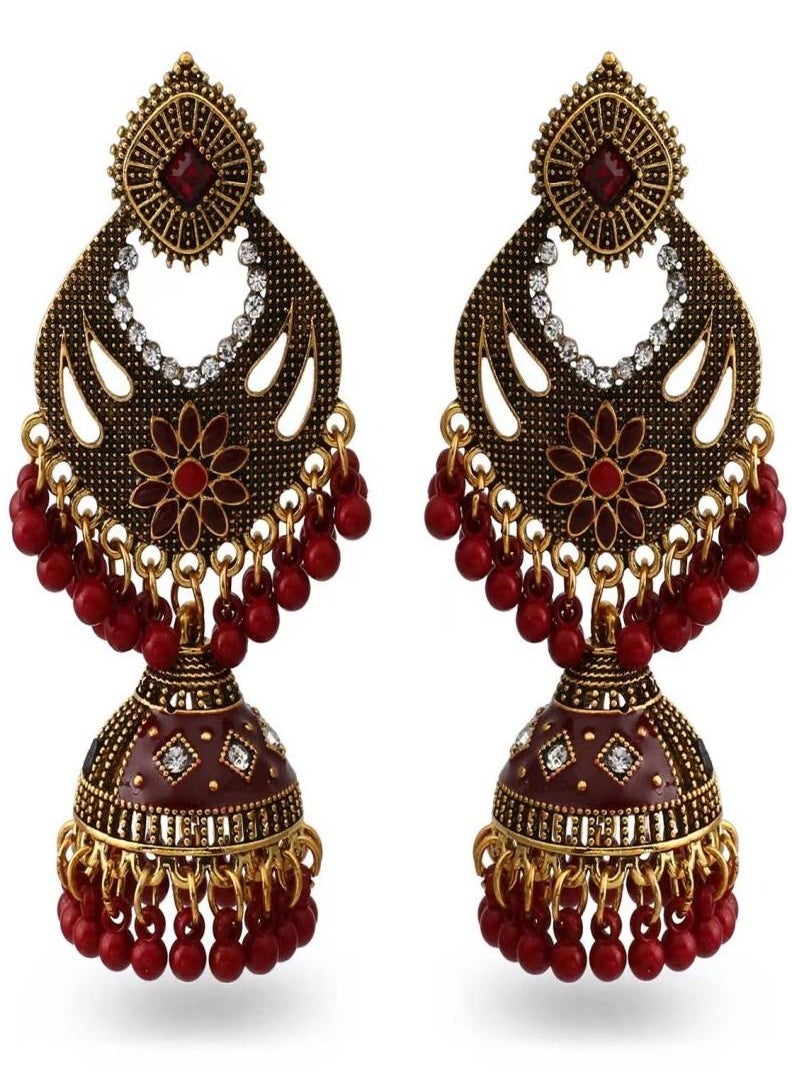 General vintage enamel tassel earrings 