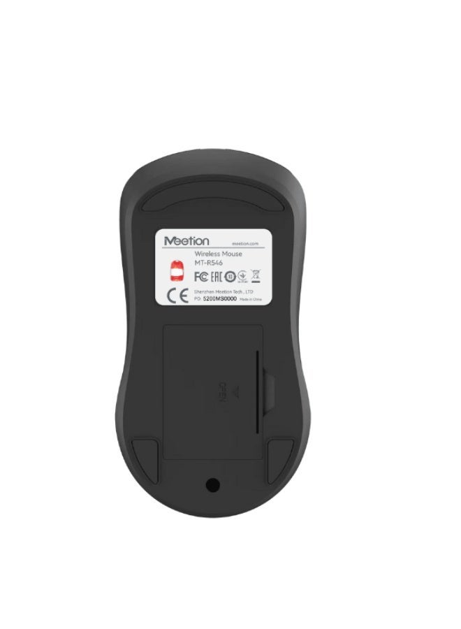ميشين ماوس لاسلكي صامت من Meetion R546، تصميم مريح، لون رمادي داكن - Image 3