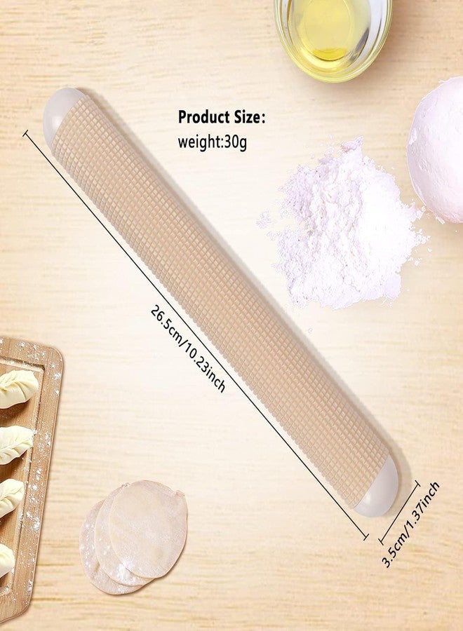SPOLIK ABS Plastic Non-Stick Kitchen Rolling Pin, Fondant & Dumpling Skin Roller, Dough Roller for Bread, Pastry, Pizza, Pasta, Kitchen Tool for Baking & Cooking (Grey) - Image 2