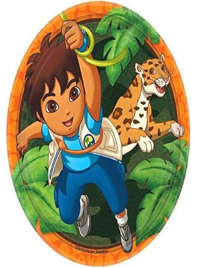 Amscan Boys Diego'S Biggest Rescue Party Round Dessert Plates (Pack Of 8) Multicolor 7" - Image 2