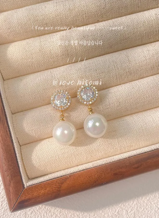 Take Two Take Two Gold Accent Faux Pearl Embellished Earrings