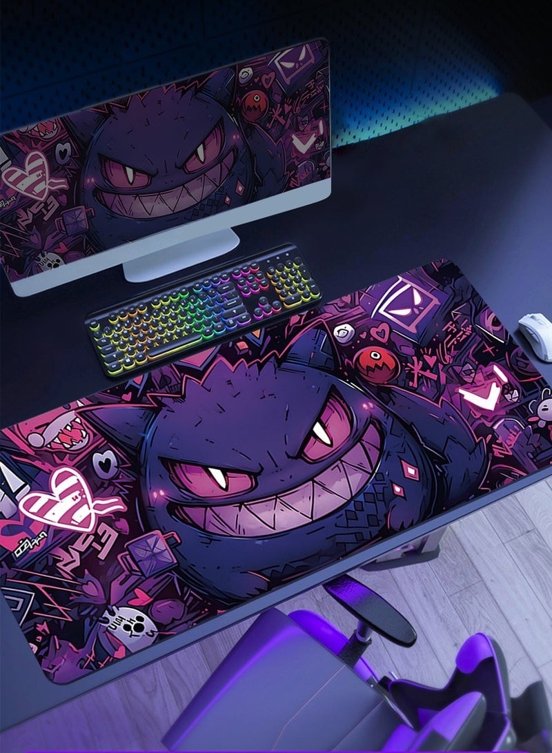 كيلا لوحة ماوس أنمي 80 سم*30 سم، لوحة ماوس للألعاب، لوحة ماوس كبيرة، لوحة ماوس ممتدة للوحة المفاتيح، لوحة ماوس ممتدة للوحة المفاتيح مع قاعدة مانعة للانزلاق وحواف مخيطة - Image 2