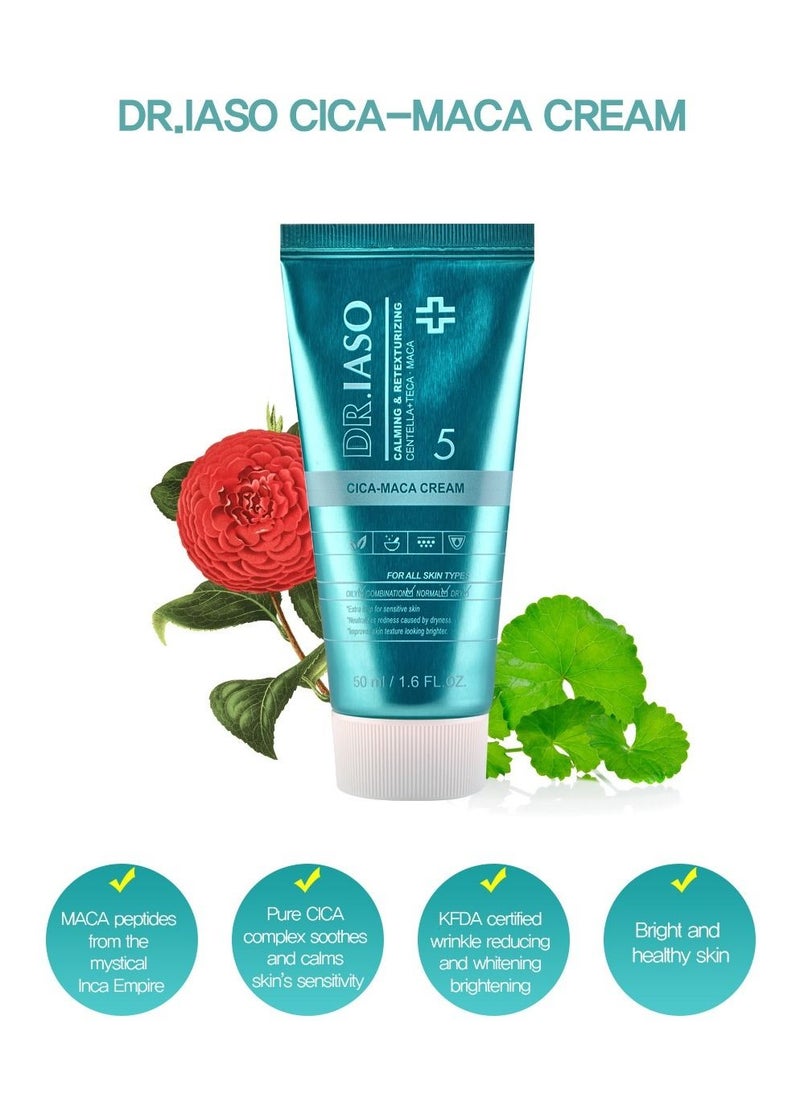 iaso DR. IASO Cica-Maca Cream, A multi-functional, highly concentrated, and soothing recovery cream, soothes sensitive skin and restores healthy skin. Made in Korea  - Image 2