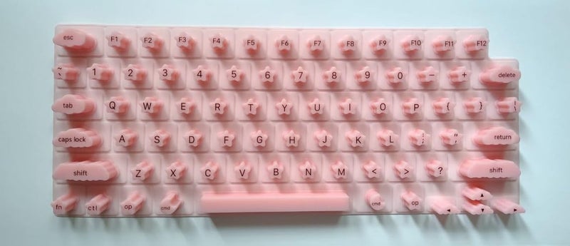 Raya غطاء لوحة مفاتيح متميز لجهاز MacBook Air 13.6 بوصة [A3113 A2681 M2/M3] و MacBook Air 15.3 بوصة [A3114 A2941 M2/M3] (فن الأظافر باللون الوردي) - Image 1