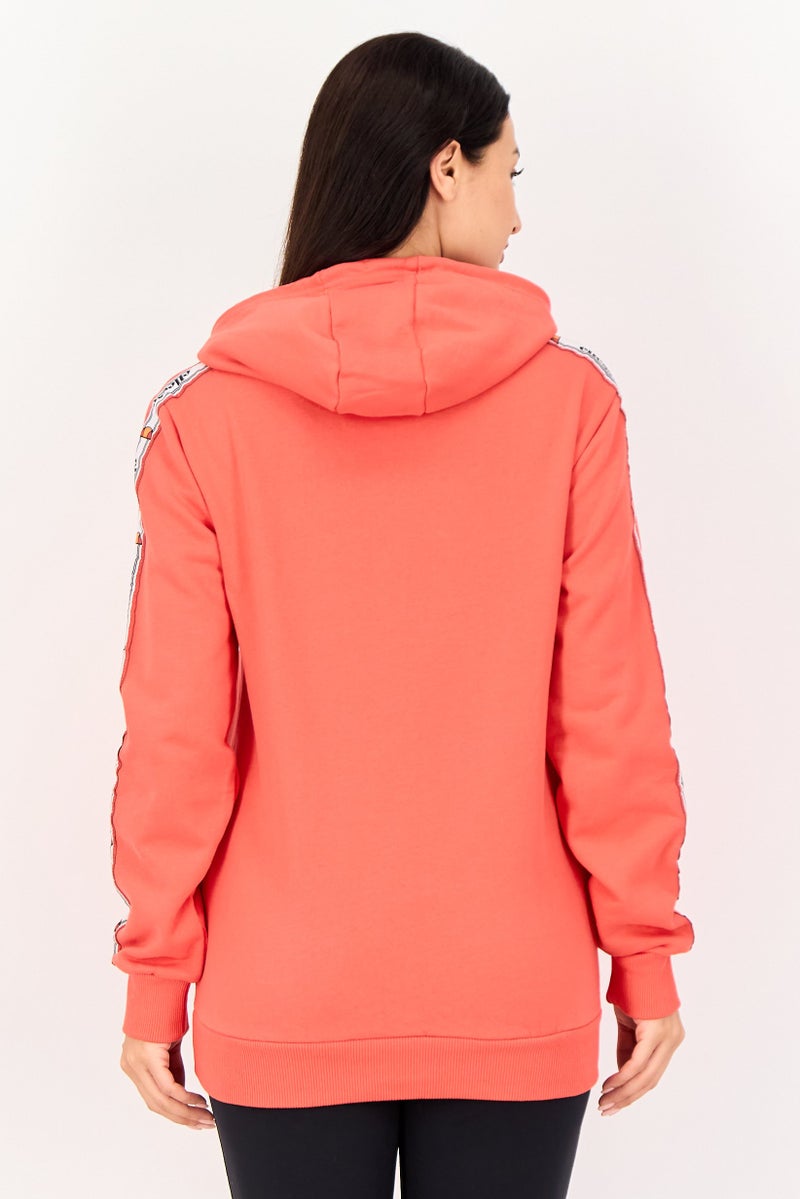 Ellesse هودي مارسيليا للنساء بكم طويل مناسب للرياضة في الهواء الطلق، أحمر - Image 2