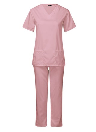 Medical Uniform Scrubs Set Fast Dry V-Neck Top and Loose Pants Suit Pink - pzsku/Z803E3D3541AE9A74A9ECZ/45/_/1731030417/ad71d670-3110-45d4-bd3e-7660864b9bdd